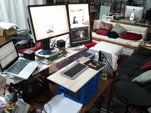 Make-shift standing desk